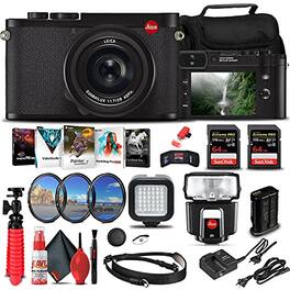 Leica - Q2 Digital Camera + SF40 Flash + 2x 64GB Memory Card + More Bundle