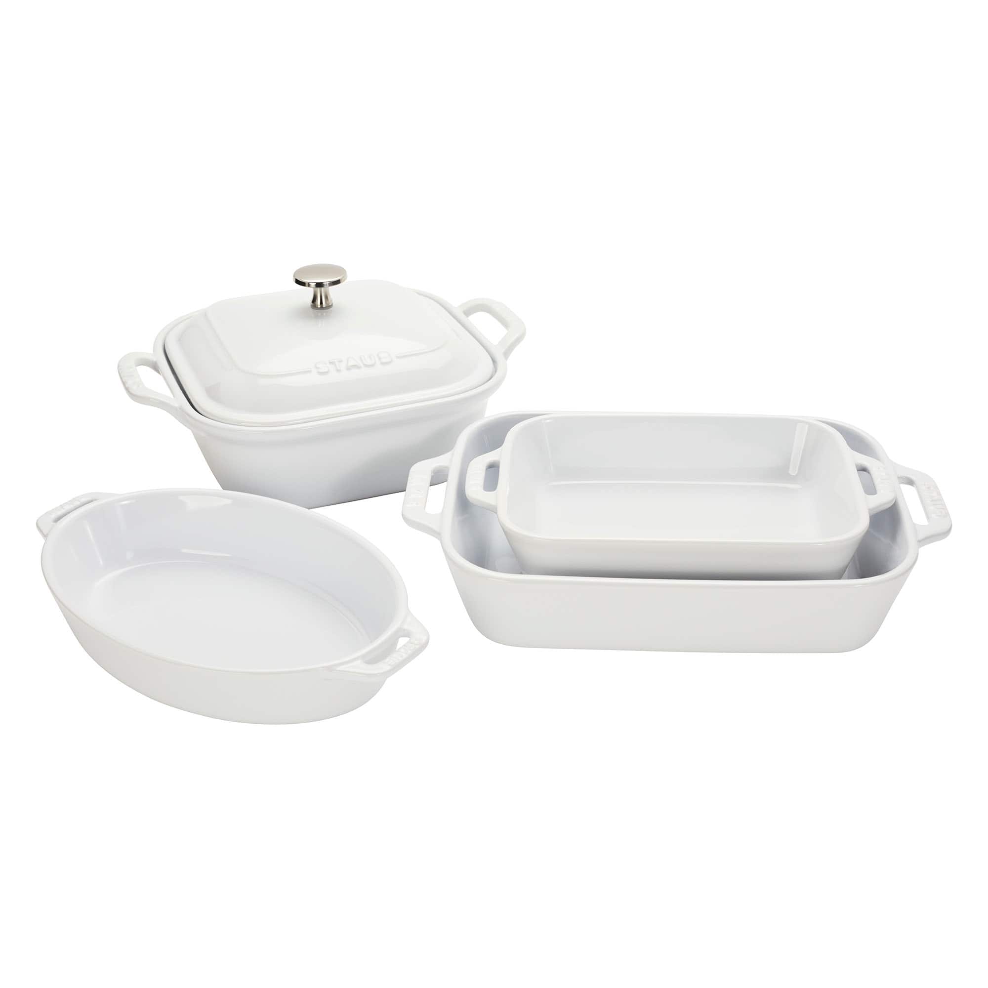 Staub - Ceramic Stoneware 5-pc Mixed Baking Dish Set – - White