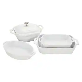 Staub - Ceramic Stoneware 5-pc Mixed Baking Dish Set – - White