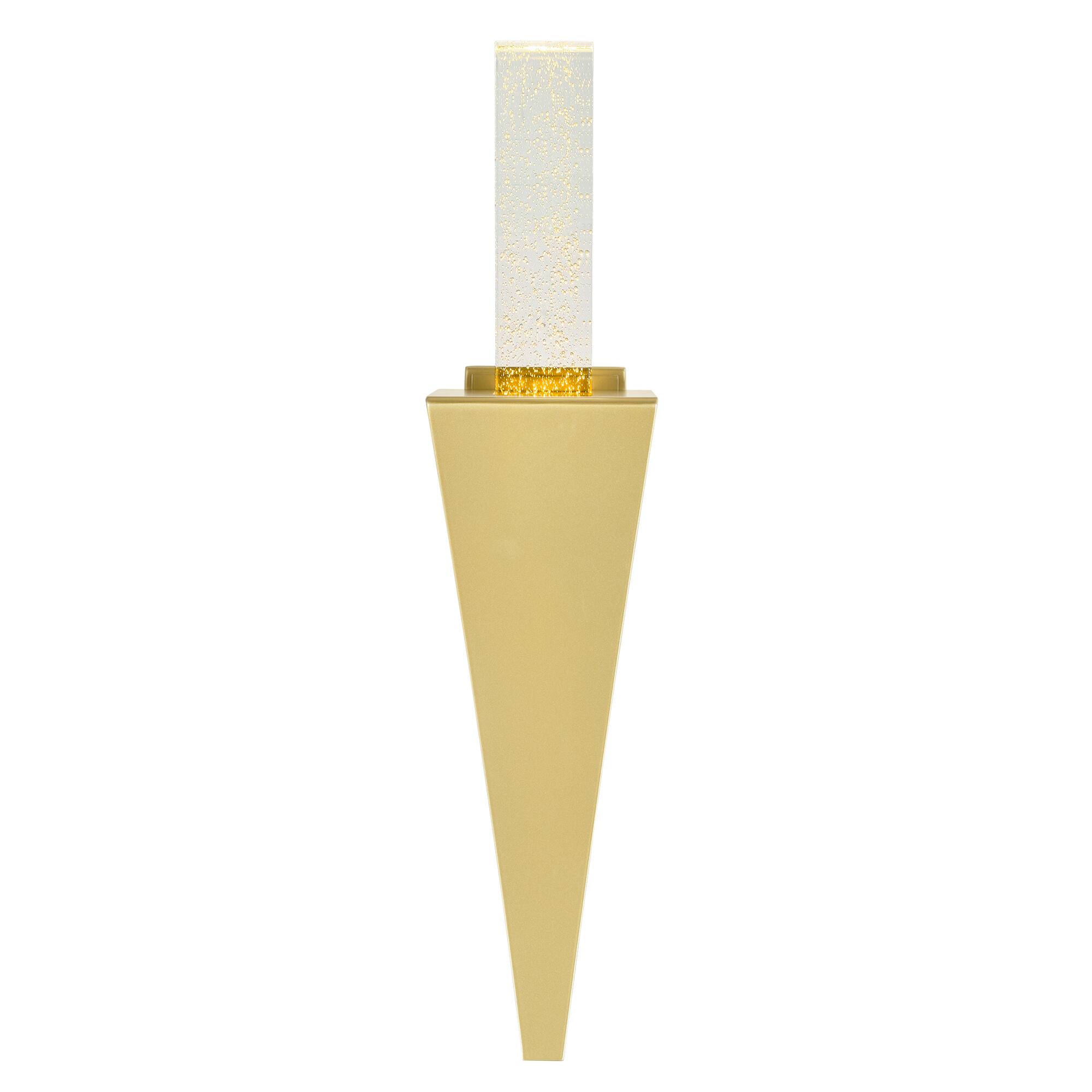 Left. CWI Lighting - Catania Integrated LED Satin Gold Wall Light - Satin Gold.