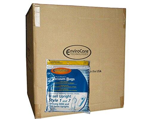 EnviroCare TECHNOLOGIES  
EnviroCare TECHNOLOGIES  
Micro Filtration Vacuum Bags  
Fit Bissell Upright Style 1 and 7  
and 5000 and 000 Series Uprights  
3