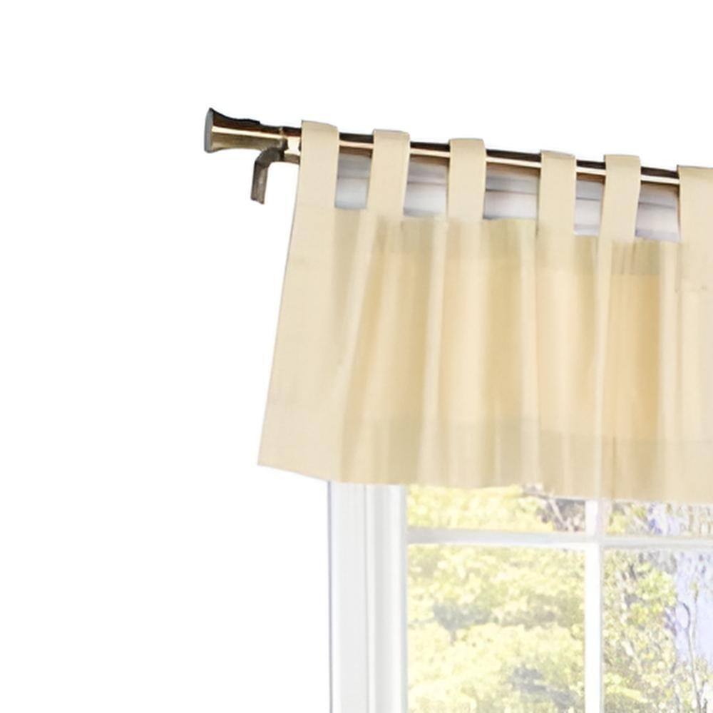Angle. Commonwealth Home Fashions - Commonwealth Thermalogic Weather Insulated Cotton Fabric Tab Valance - 40"x15" - Natural - Natural.