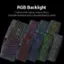 RGB Backlight: 7 different RGB lighting modes & effects, 4 backlight brightness levels, adjustable breathing speed.