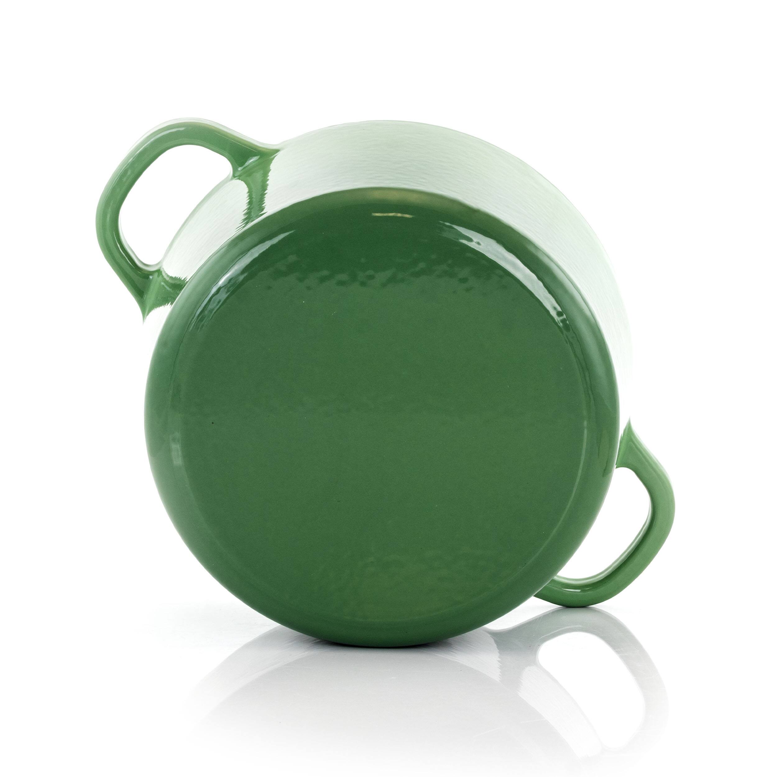 Alt View 3. Crock-Pot - Crock-Pot Artisan 2 Piece 7 Quarts Enameled Cast Iron Dutch Oven in Pistachio Green - Green.