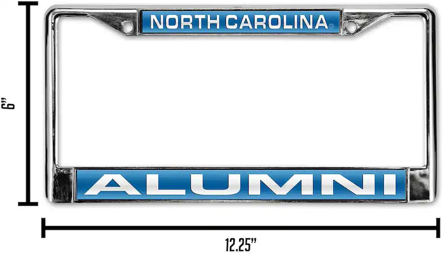 Rico Industries North Carolina UNC Tar Heels Chrome Metal ALUMNI ...