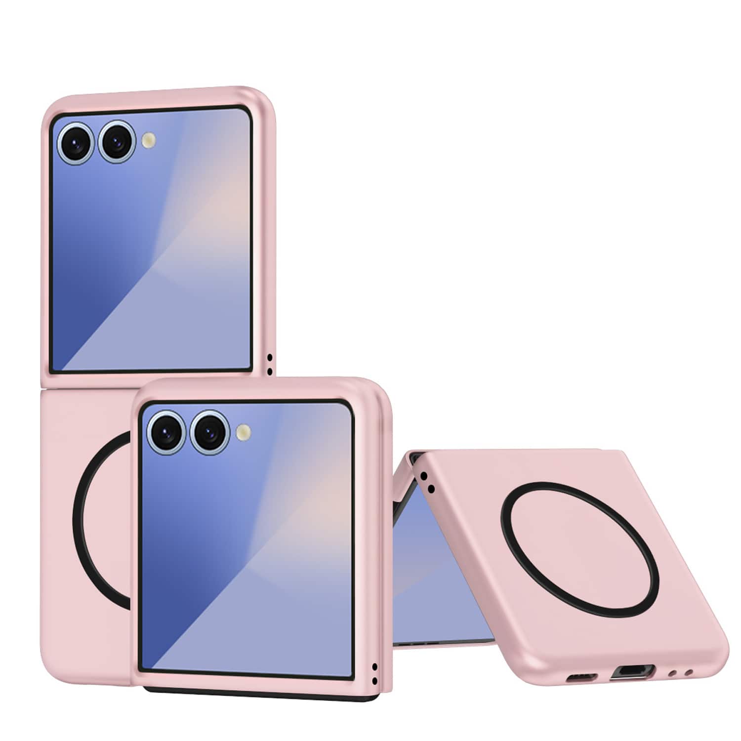Dteck - Magnetic Shockproof Phone Case for Samsung Galaxy Z Flip8, Hard PC Slim Protective Cover,Skin-Friendly Rugged Back Shell - Pink price history on PriceWatchPro