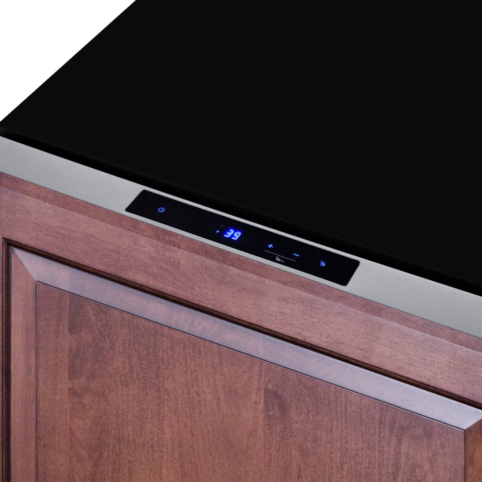 Back. SUMMIT - 18" deep 24" wide undercounter ADA height drawer refrigerator - Steel.