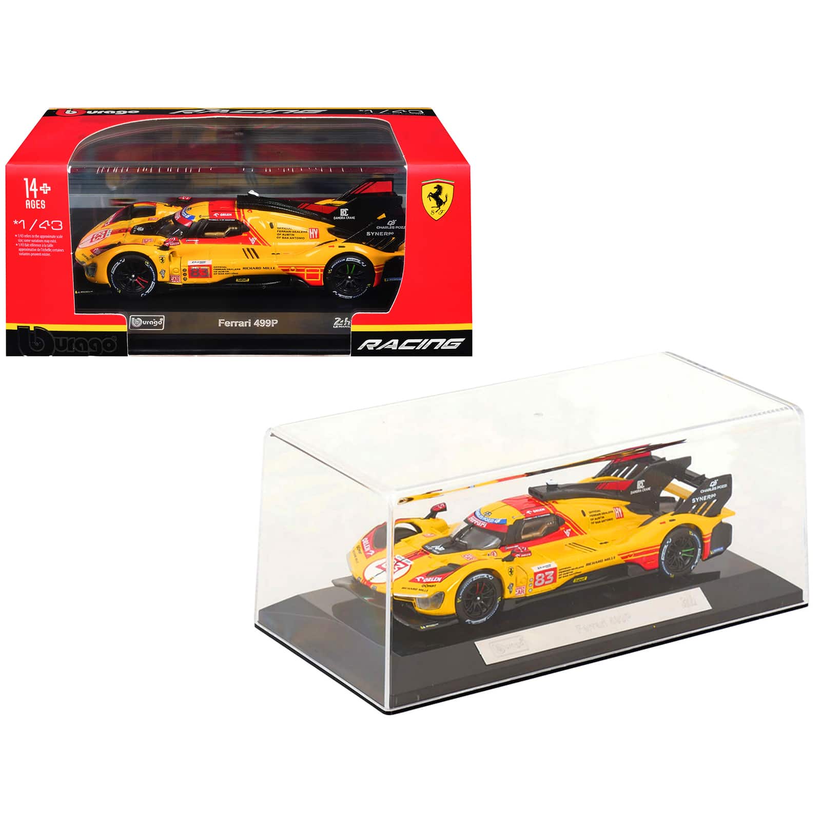 "Ferrari 499P #83 ""24 Hours of Le Mans"" (2024) ""Racing"" Series 1/43 Diecast Model Car by Bburago" price history on PriceWatchPro