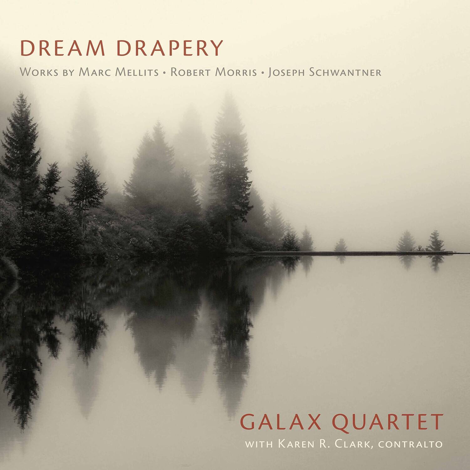 DREAM DRAPERY  
Works by Marc Mellits • Robert Morris • Joseph Schwantner  

GALAX QUARTET  
with Karen R. Clark, Contralto