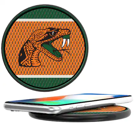 Front. Keyscaper - Black Florida A&M Rattlers Wireless Charger - Black.