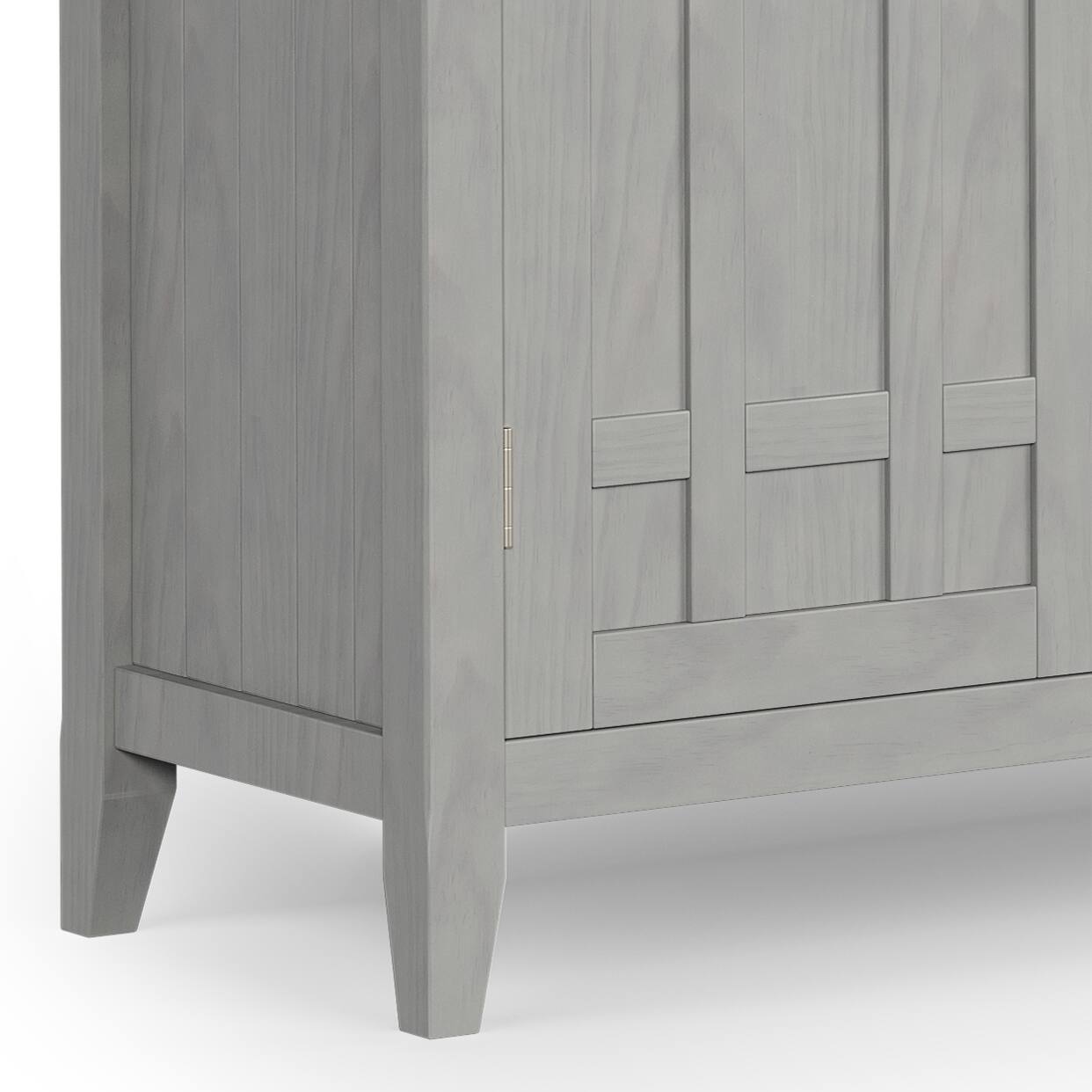 Alt View 12. Simpli Home - Bedford SOLID WOOD 54 inch Wide Transitional Sideboard Buffet and Wine Rack in Fog Grey - Fog Grey.