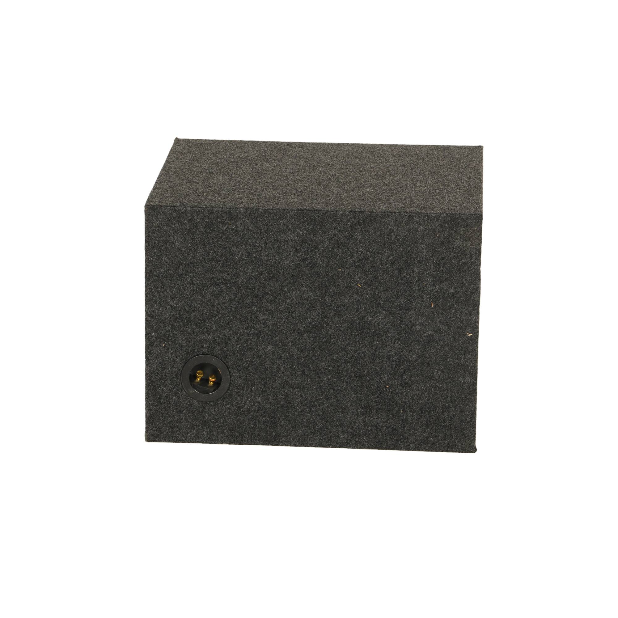 Alt View 10. QPower - Q Power 10" Heavy-Duty Single Vented Vehicle Subwoofer Enclosure Woofer Box - Gray.