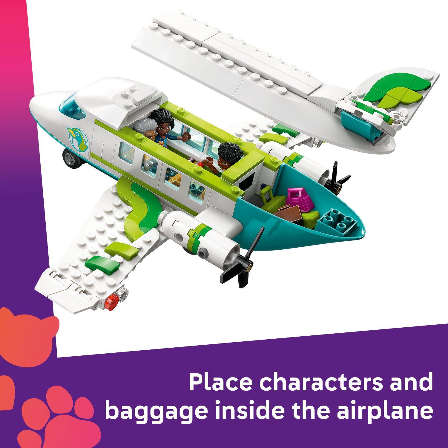 Place characters and baggage inside the airplane.