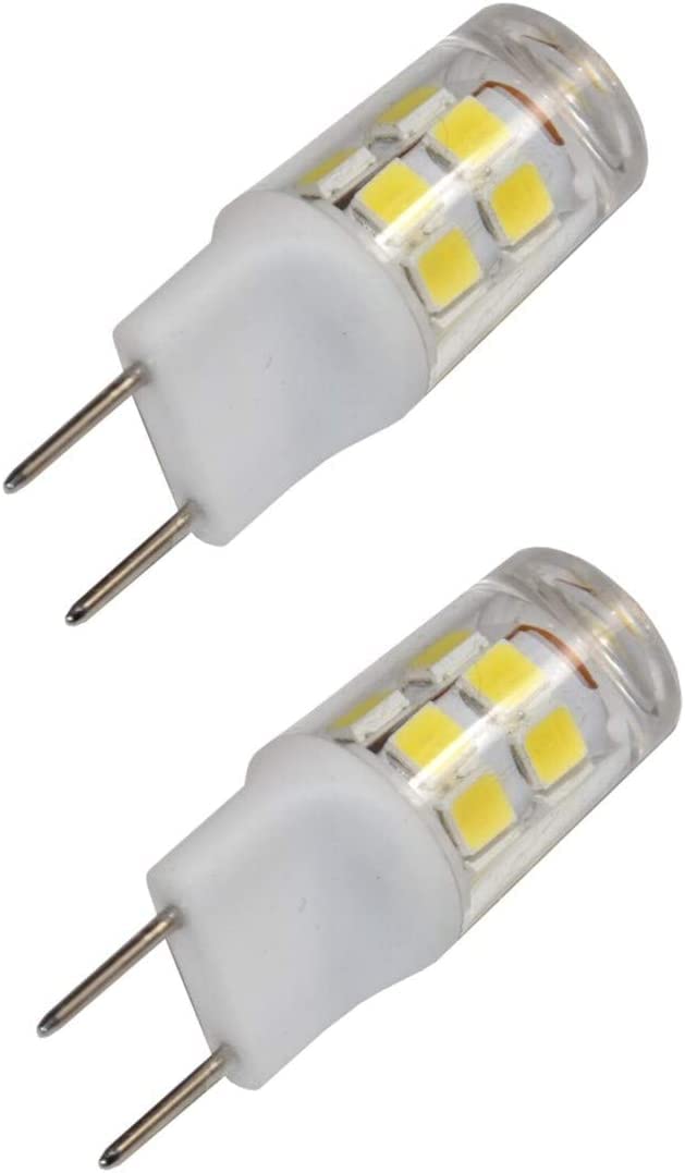 Alt View 3. HQRP - G8 Bi-Pin LED Microwave Light Bulbs 2 Pack 2 W 6000-6500 K for GE Over-the-Range.