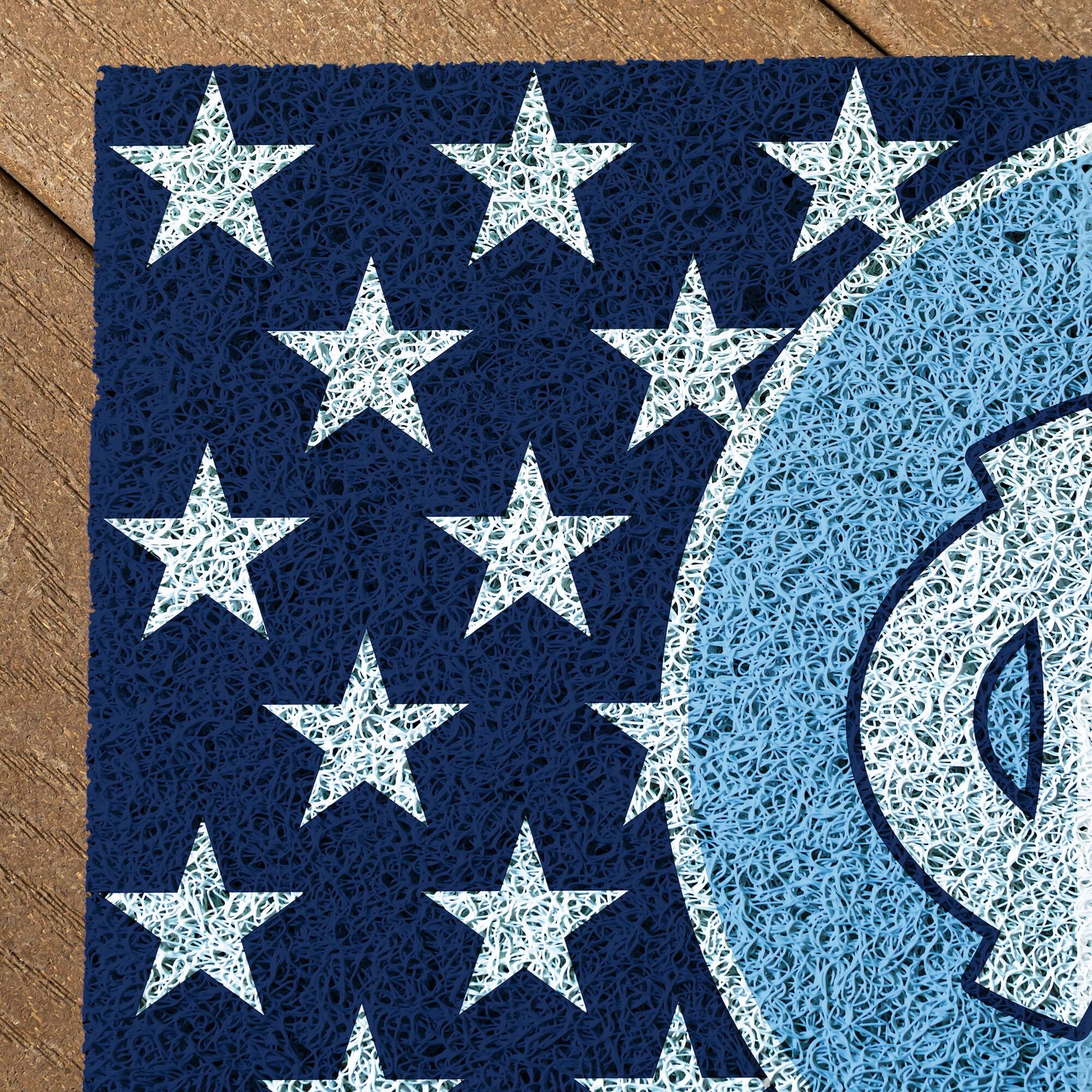Alt View 2. Evergreen Enterprises - North Carolina Tar Heels 16" x 28" Stars & Stripes Patriotic Turf Mat - Multicolor.