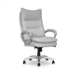 La-Z-Boy - Jenkins Ergonomic Bonded Leather Executive Big & Tall Chair, 400 lb. Capacity, (60075-WHT) - White