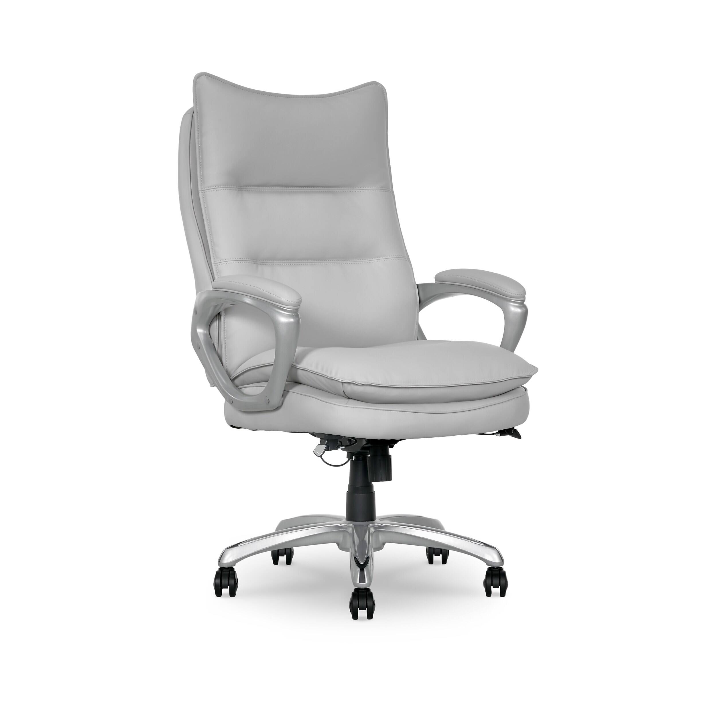 La-Z-Boy - Jenkins Ergonomic Bonded Leather Executive Big & Tall Chair, 400 lb. Capacity, (60075-WHT) - White