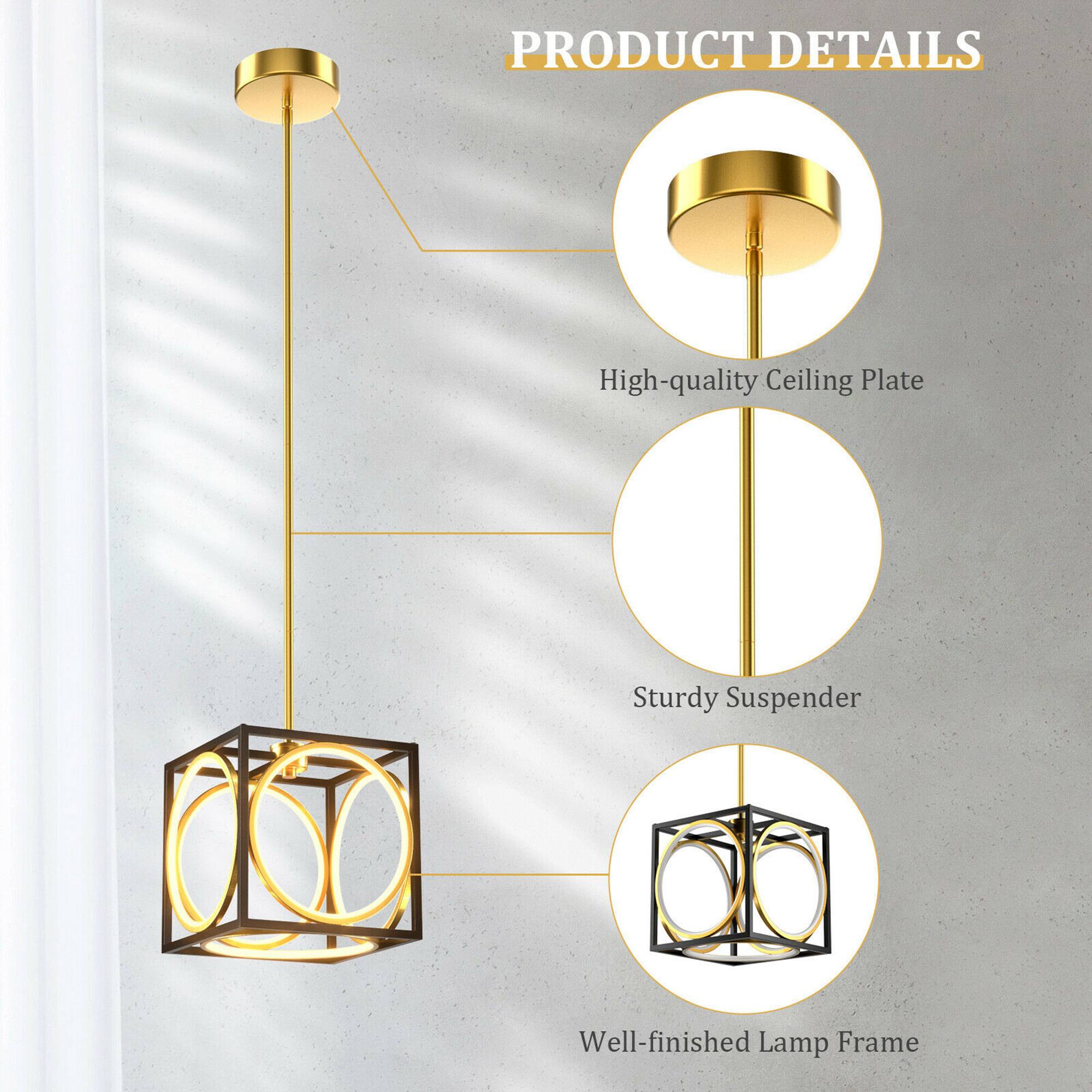 PRODUCT DETAILS

- High-quality Ceiling Plate
- Sturdy Suspender
- Well-finished Lamp Frame