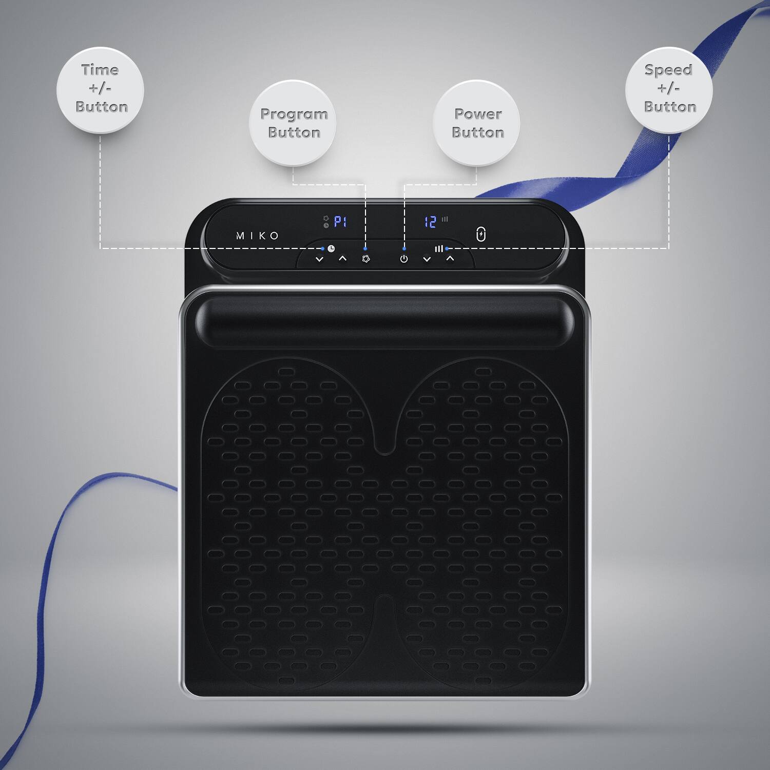 Time +/- Button, Program Button, Power Button, Speed +/- Button, M MIKO I K : P: 12 i 0 V
