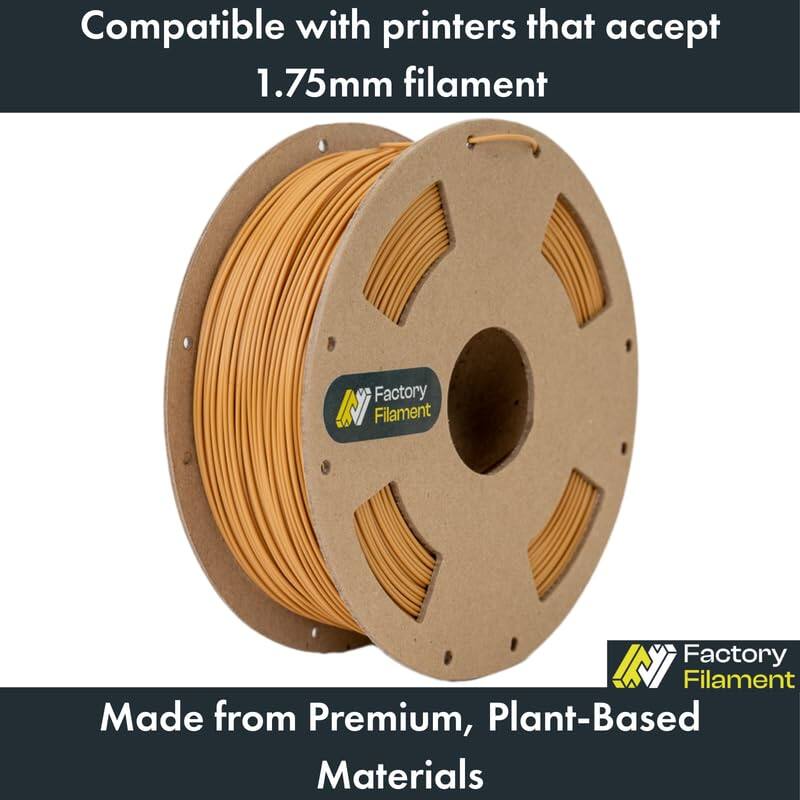 Compatible with printers that accept 1.75mm filament

Made from Premium, Plant-Based Materials
