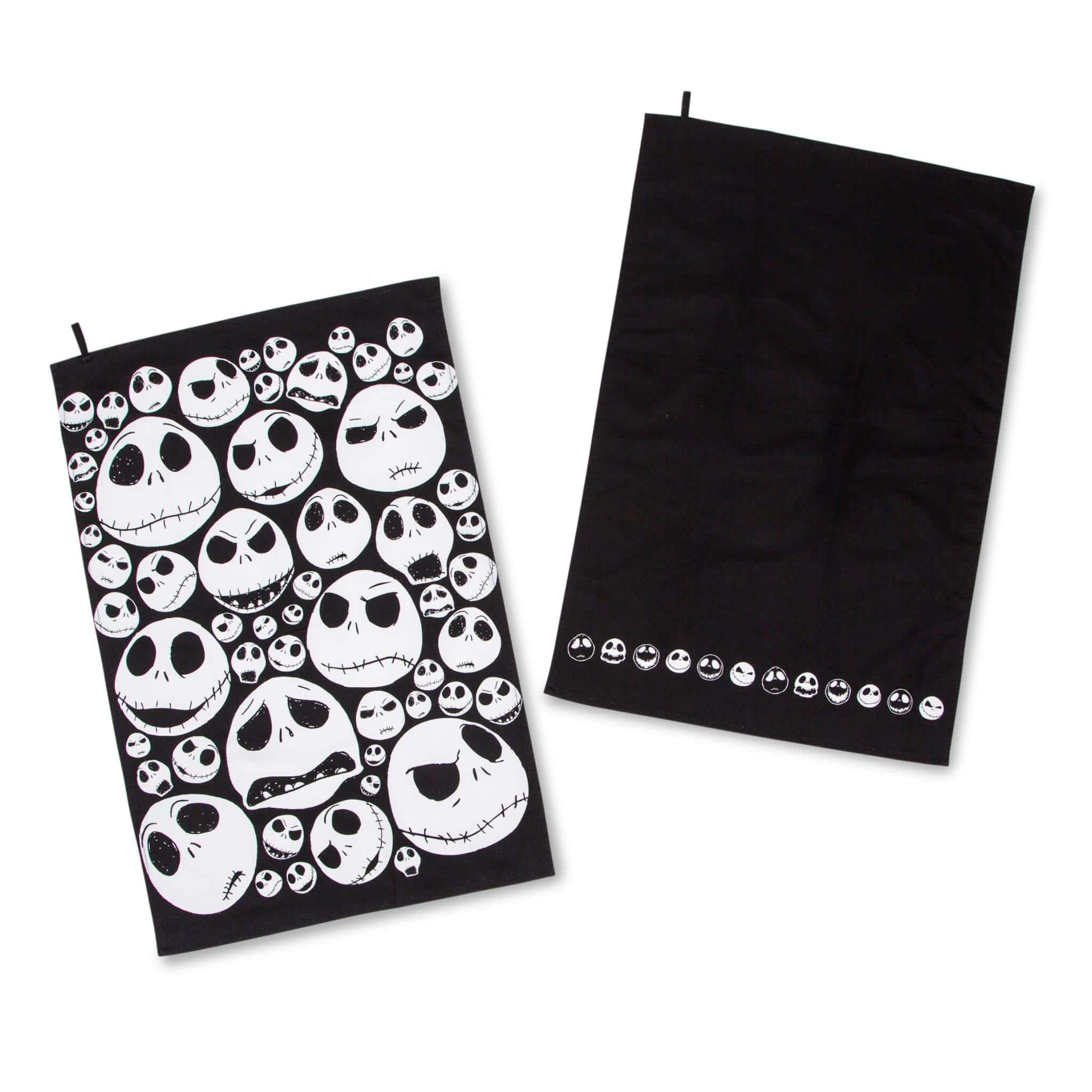 Disney - The Nightmare Before Christmas Jack Skellington Faces Kitchen Towel Set - Black/White