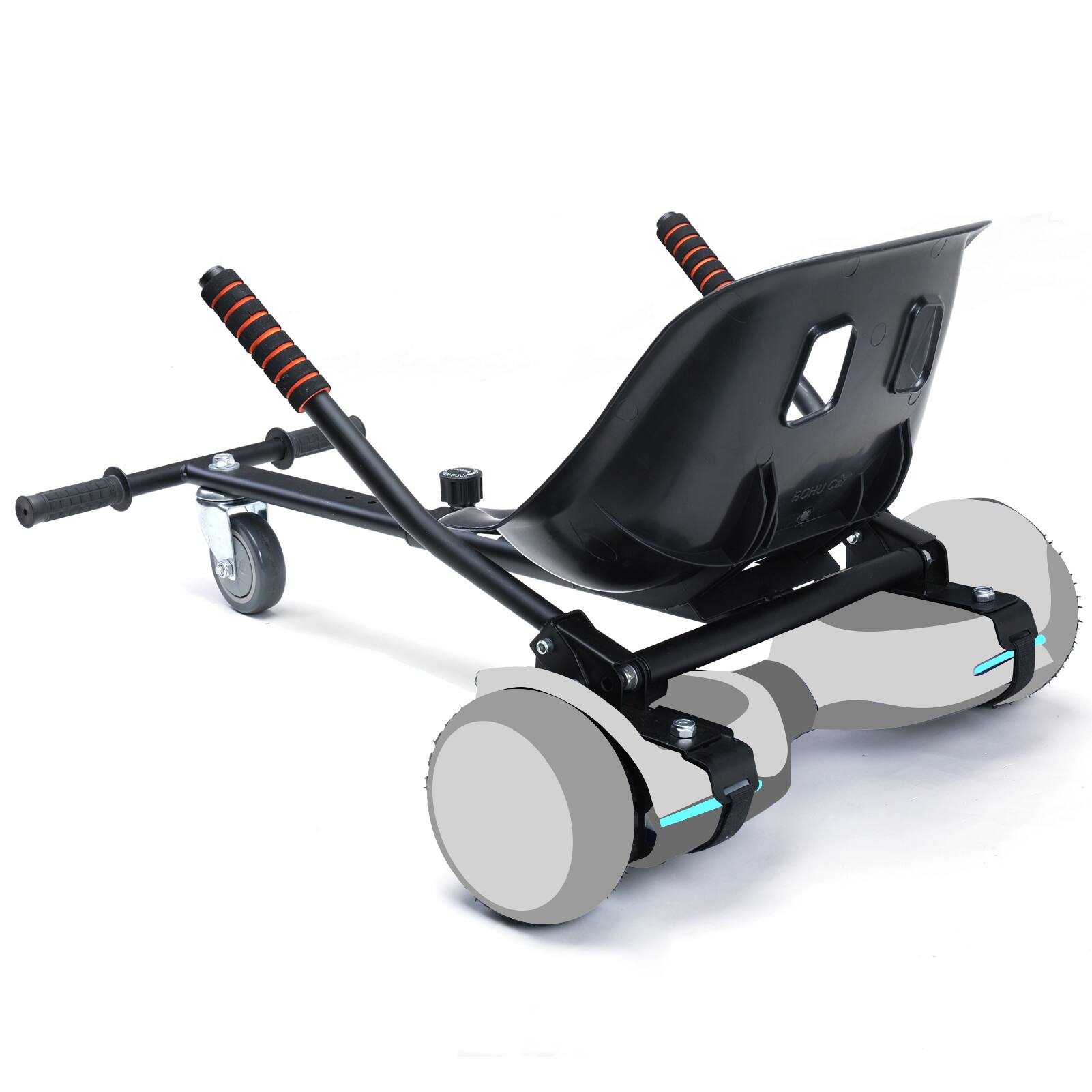 Alt View 1. MIHOVER - Hoverboard with Go-Kart Kit, 6.5" Electric Hoverboard Kart Combo, 500W, 7.75 MPH, Bluetooth Speaker and LED Lights - Black.