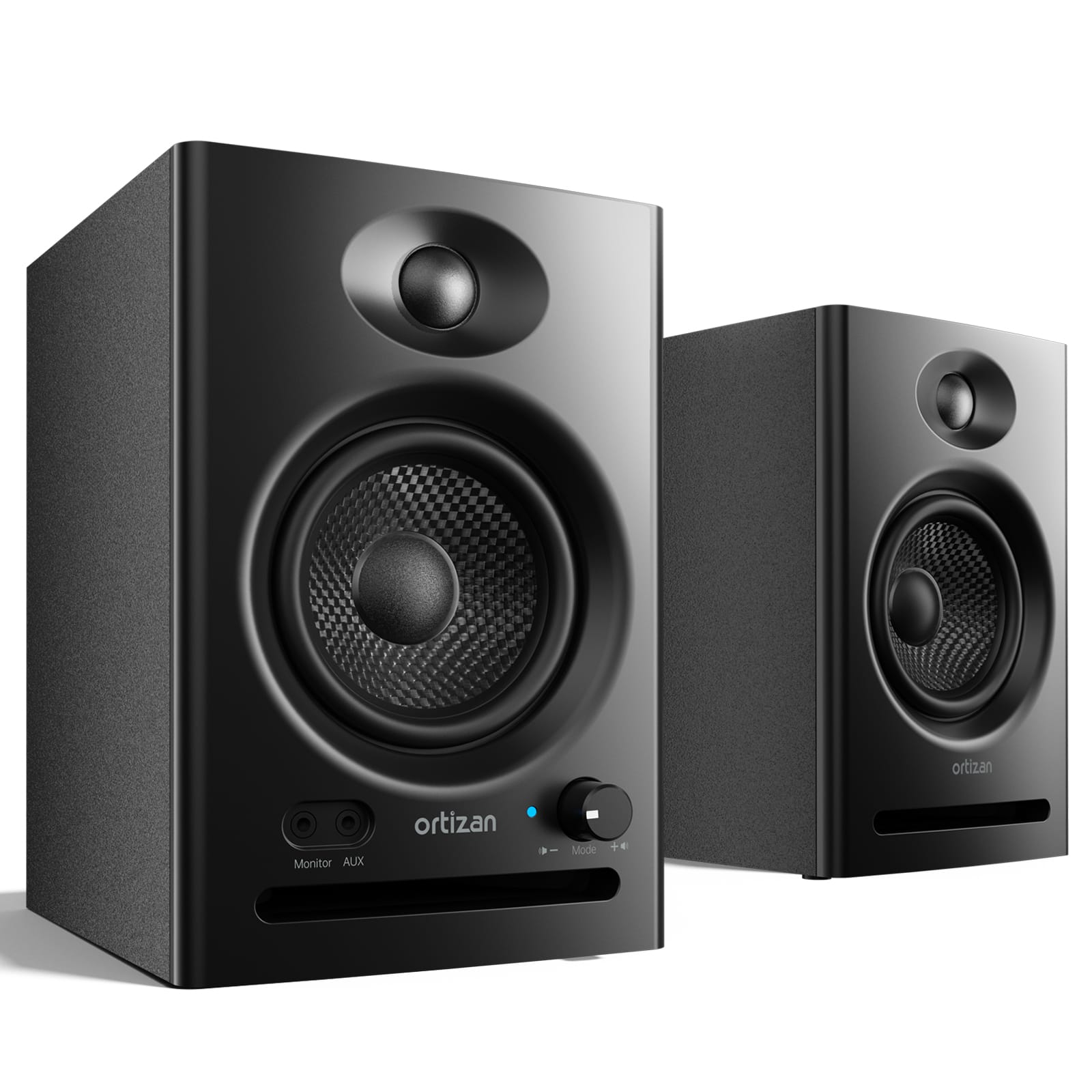 Ortizan - Computer Speakers,60W 2.0 Stereo Bluetooth 5.3, USB Powered, Rich Bass, 3.5mm Aux, for PC Laptop Desktop Monitor - Black
