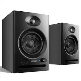 Ortizan - Computer Speakers,60W 2.0 Stereo Bluetooth 5.3, USB Powered, Rich Bass, 3.5mm Aux, for PC Laptop Desktop Monitor - Black