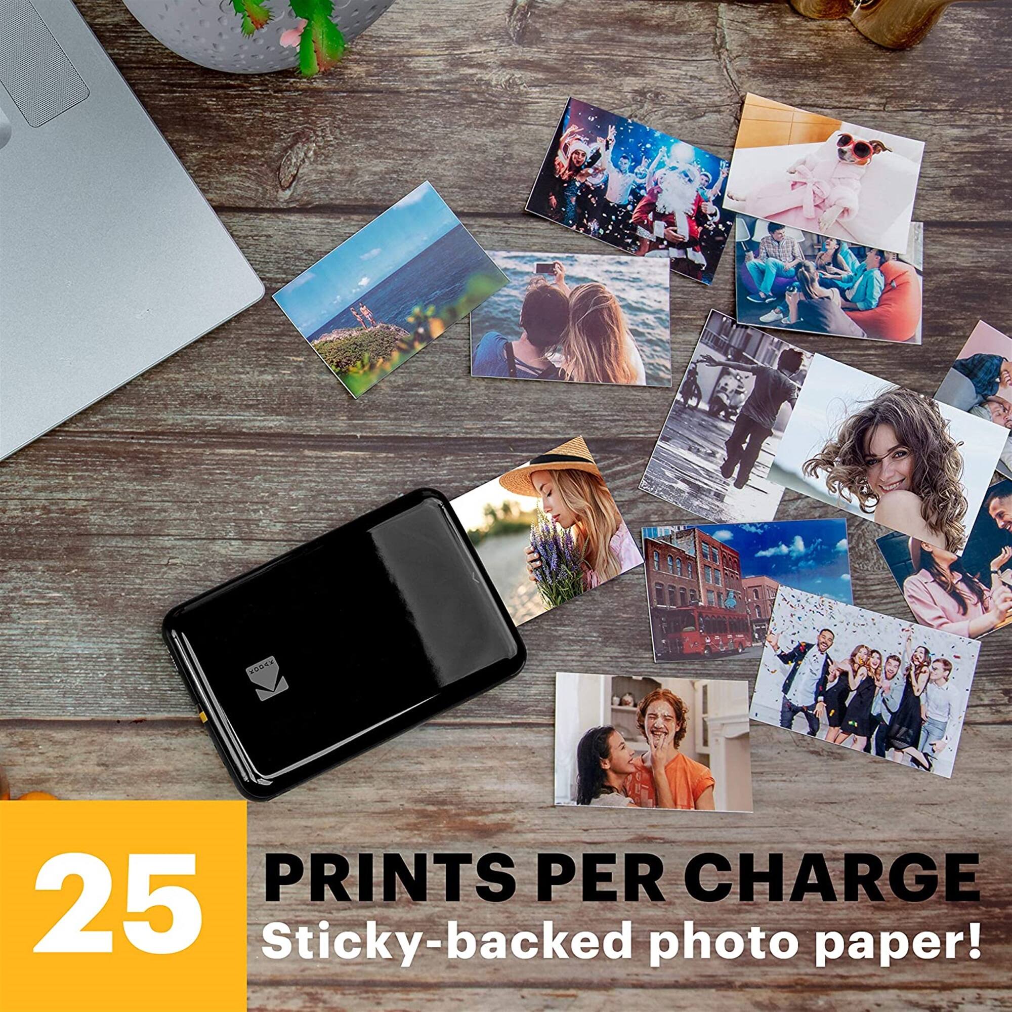 PRINTS PER CHARGE
25 Sticky-backed photo paper!