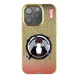 Keyscaper - Marvel Grid Gold Bling Phone Case - Apple iPhone 15 - Venom