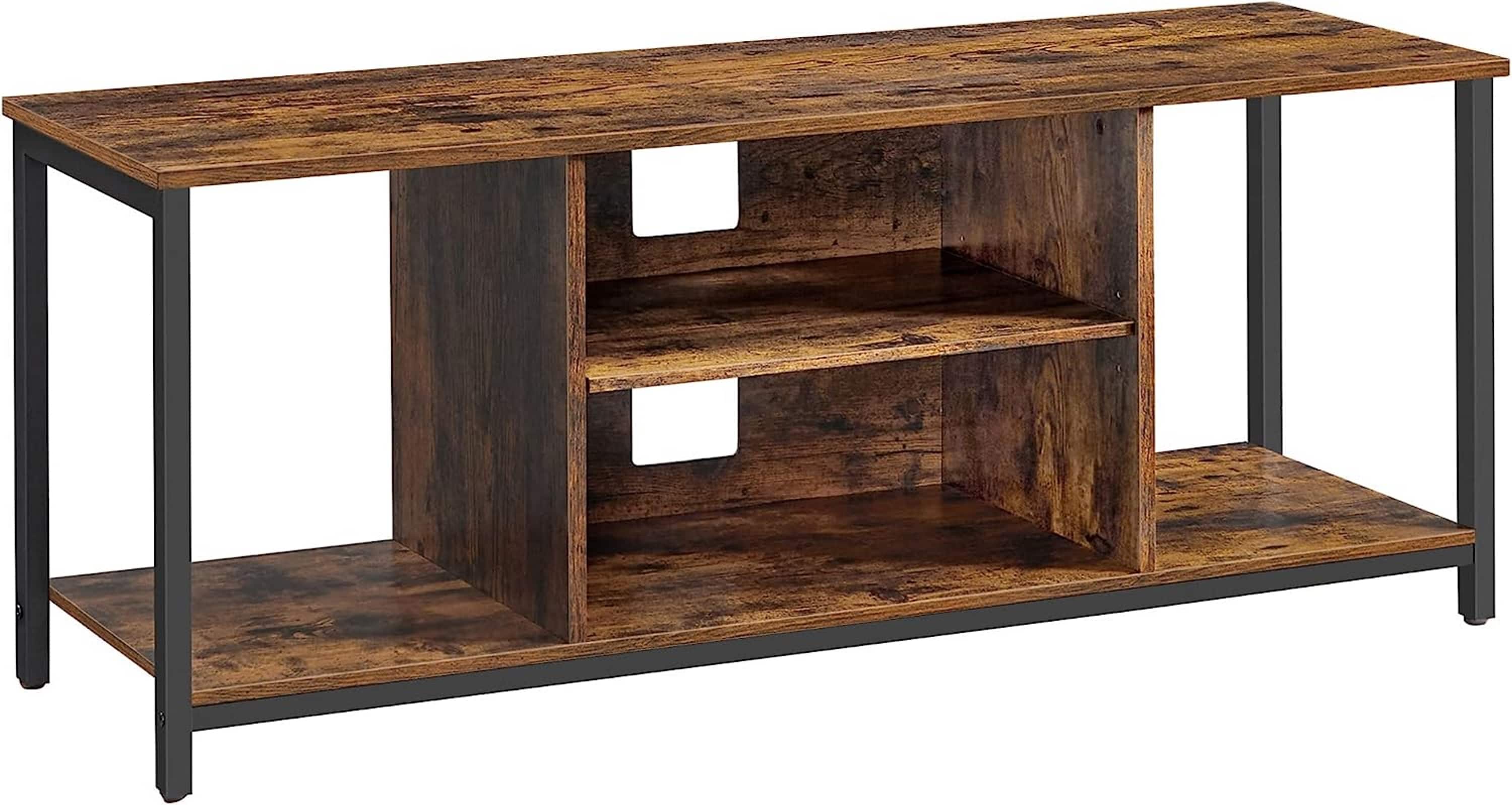 Songmics Home - TV Stand for TVs up to 60 Inches with Open Shelves – Rustic - Brown price history on PriceWatchPro