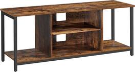 Songmics Home - TV Stand for TVs up to 60 Inches with Open Shelves – Rustic - Brown