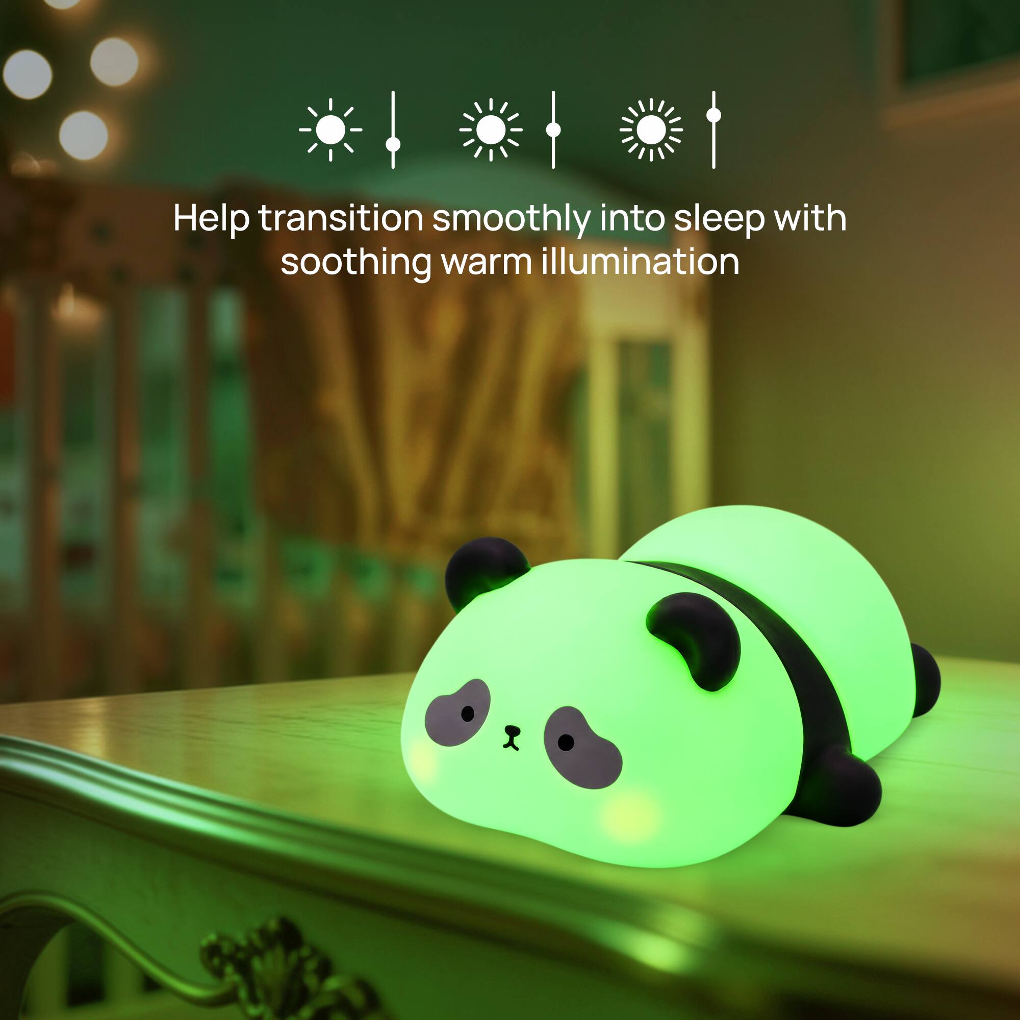 Help transition smoothly into sleep with soothing warm illumination