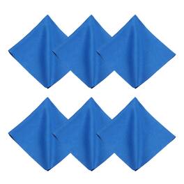 Unique Bargains - 6pcs Microfiber Cleaning Cloth 8x8 inch for Glasses Screens Phones Lenses - Sapphire