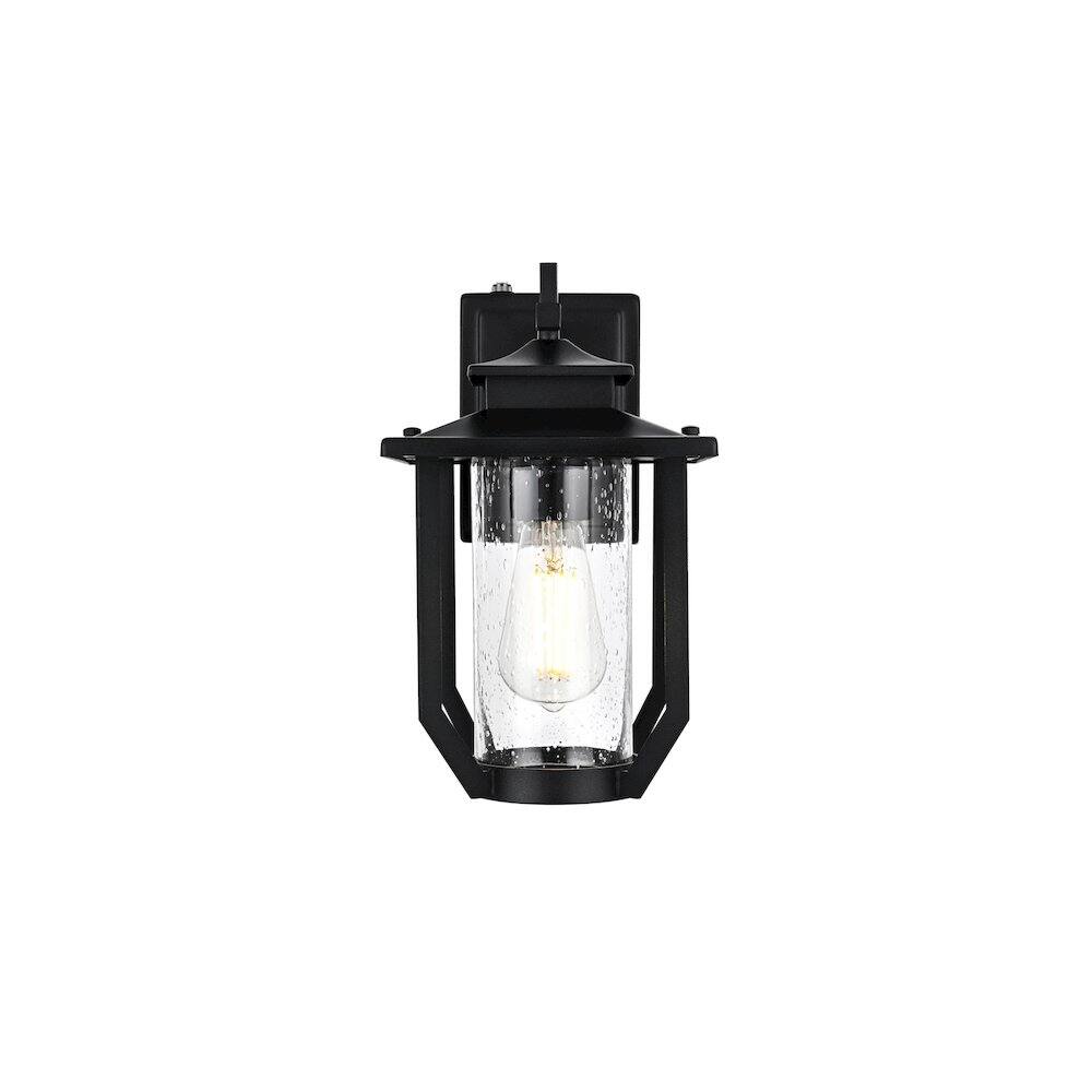 Back. Elegant Lighting - Wensley 7 inch Outdoor Pendant in Black - Black.