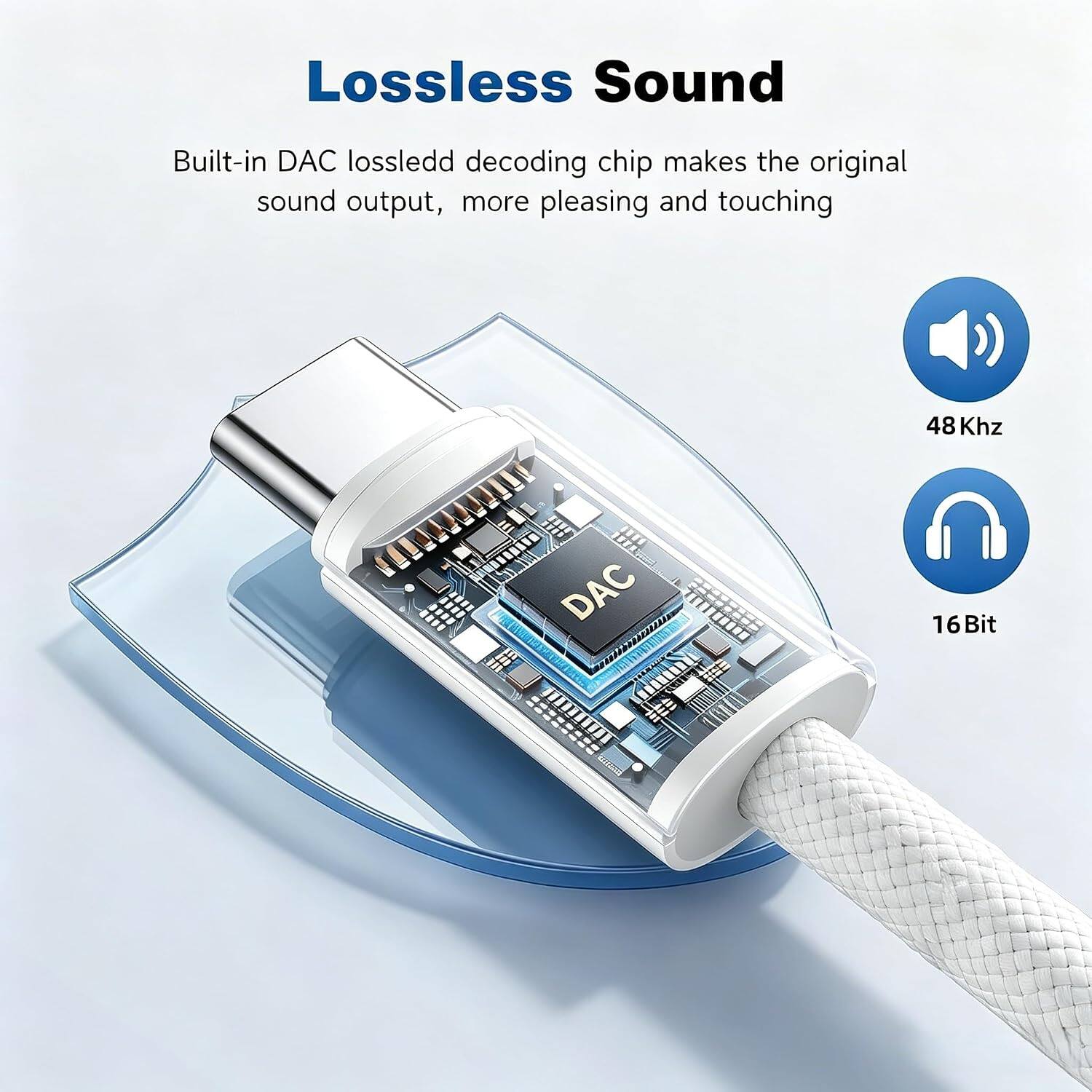Lossless Sound

Built-in DAC lossless decoding chip makes the original sound output, more pleasing and touching

48 KHz

DAC

16 Bit