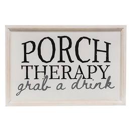 BreeBe - Porch Therapy Framed Sign - White