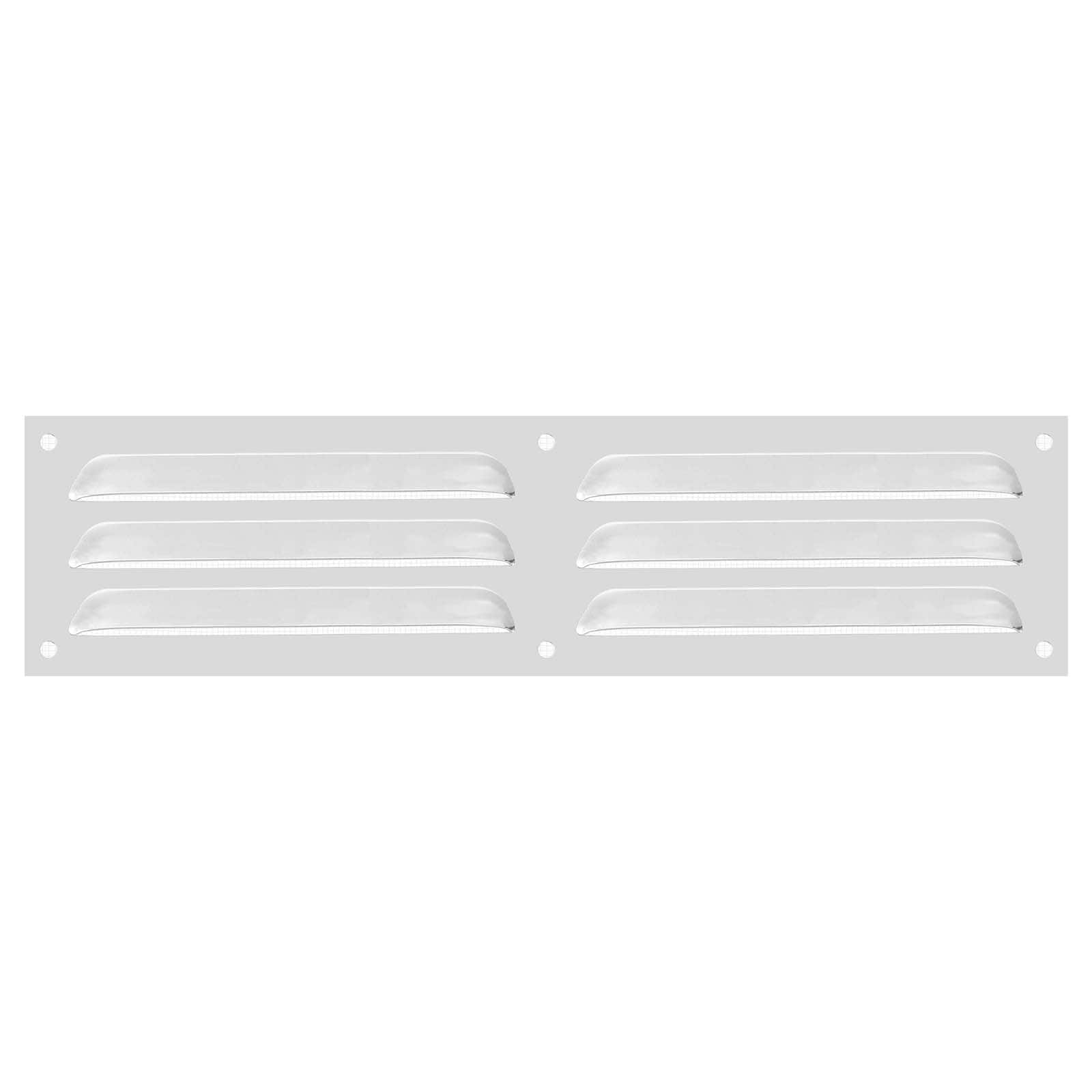 "Unique Bargains - 4""x16"" Aluminum Vent Cover, Screen Air Grille Ventilation Cover HVAC Louvered Grill Built-in Mesh for Home - Silver" price history on PriceWatchPro