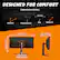 DESIGNED FOR COMFORT
Connectivity at its best.
HDMI 2.0
DisplayPort 1.2
VGA
Audio out
Height: 21.05"
Width: 31.81"
Depth: 10.61"
VESA Mount: 100mm x 100mm