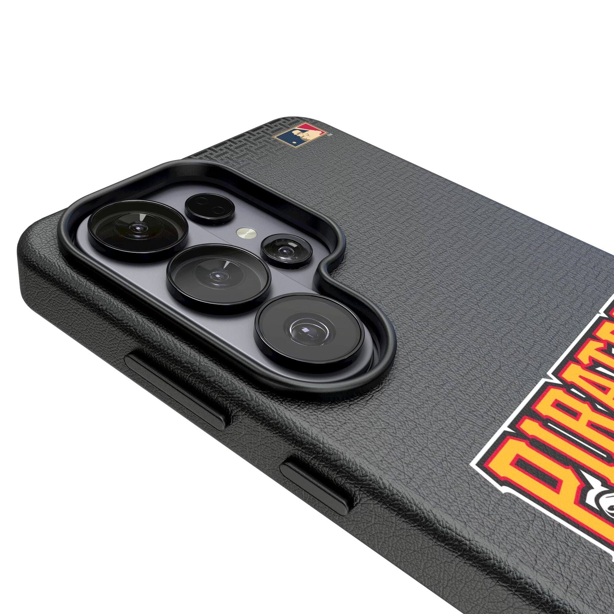 Alt View 2. Keyscaper - Pittsburgh Pirates Cooperstown Collection 1997-2013 Galaxy Magnetic Bump Case - S25 Ultra - Black.