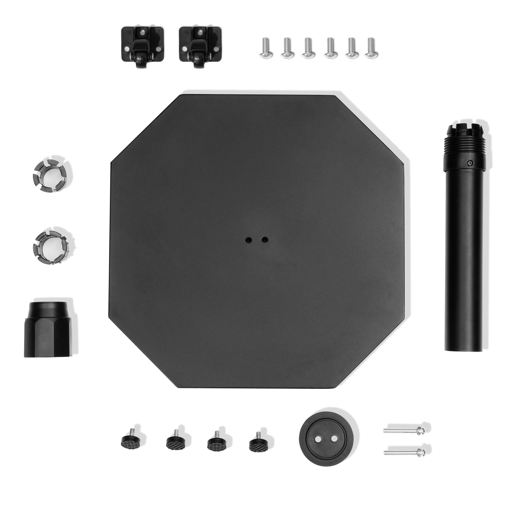 Back. Crestlive Products - Crestlive Products 40 Lb. Cement Patio Market Umbrella Base With Wheels - Black.