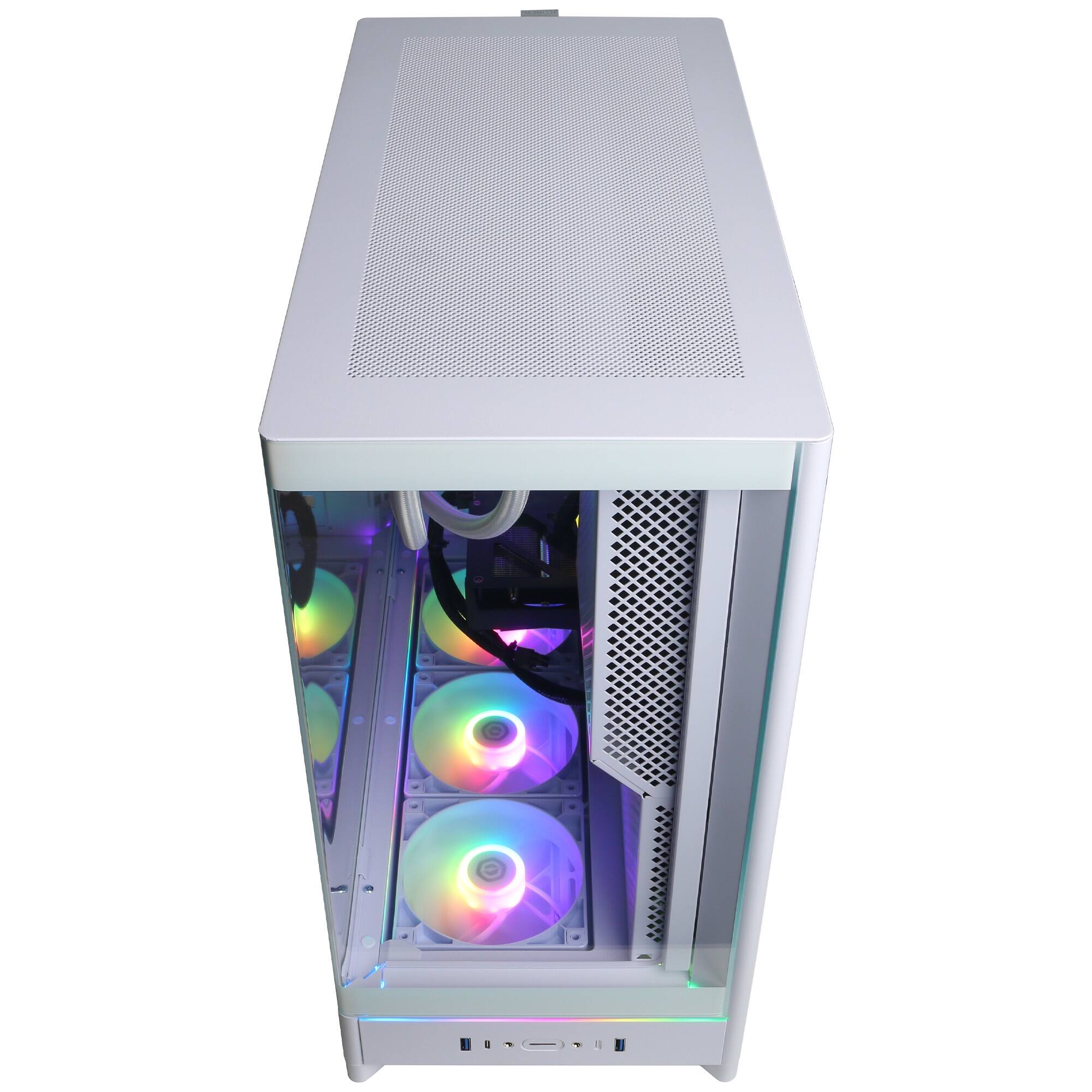 Alt View 2. CyberPowerPC - Gaming Desktop - AMD Ryzen 9 9900X 2024 - AMD Radeon RX 9070 XT 16GB - 32GB DDR5 Memory - 2TB SSD Storage - White.
