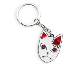 Surreal Entertainment - Demon Slayer Tanjiro Kamado Fox Mask Enamel Pendant Keychain - White