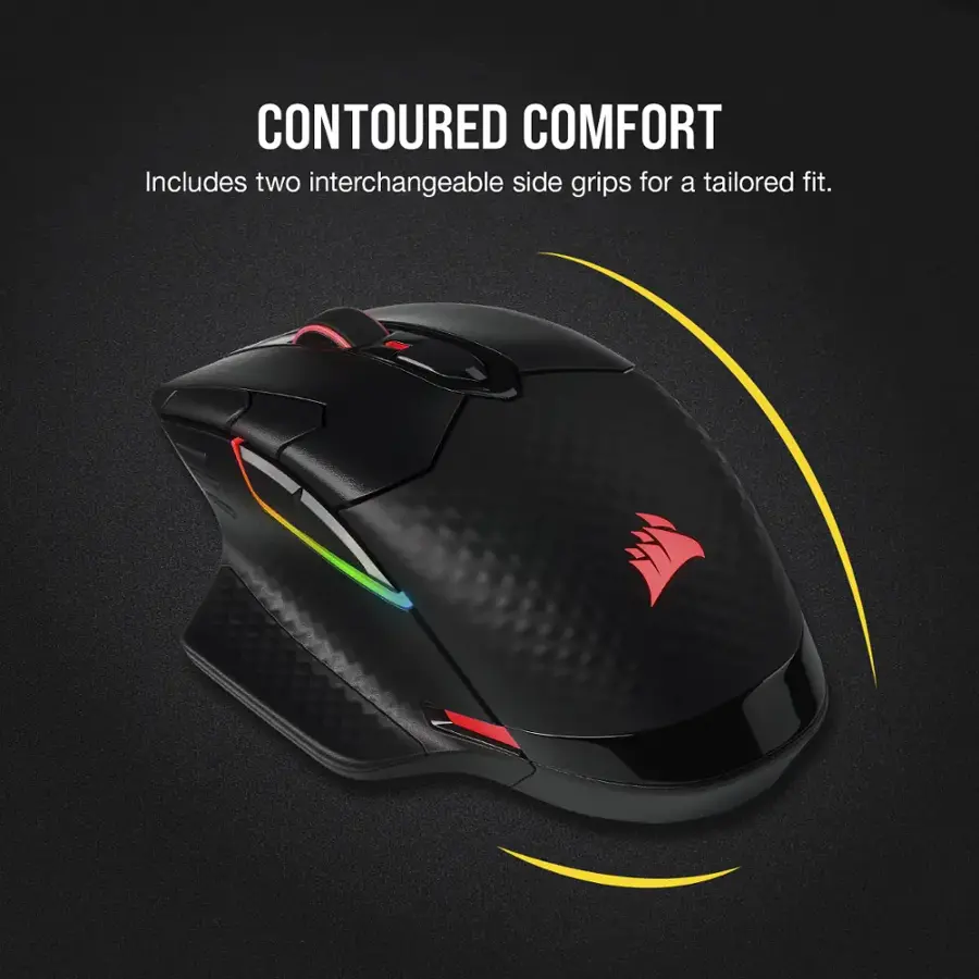 Contoured Comfort includes two interchangeable side grips for a tailored fit.