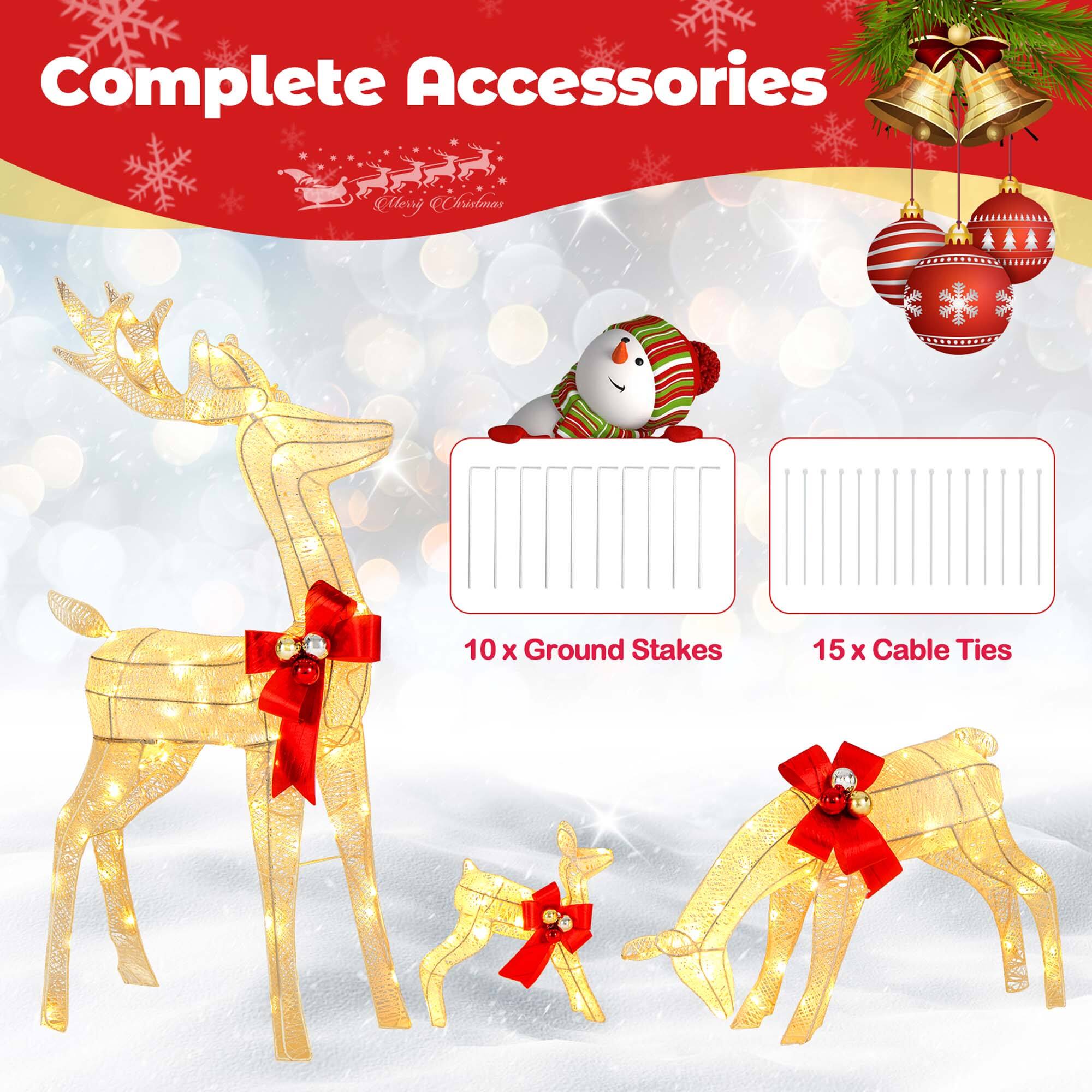 Complete Accessories Christmas 10 x Ground Stakes 15 x Cable Ties
