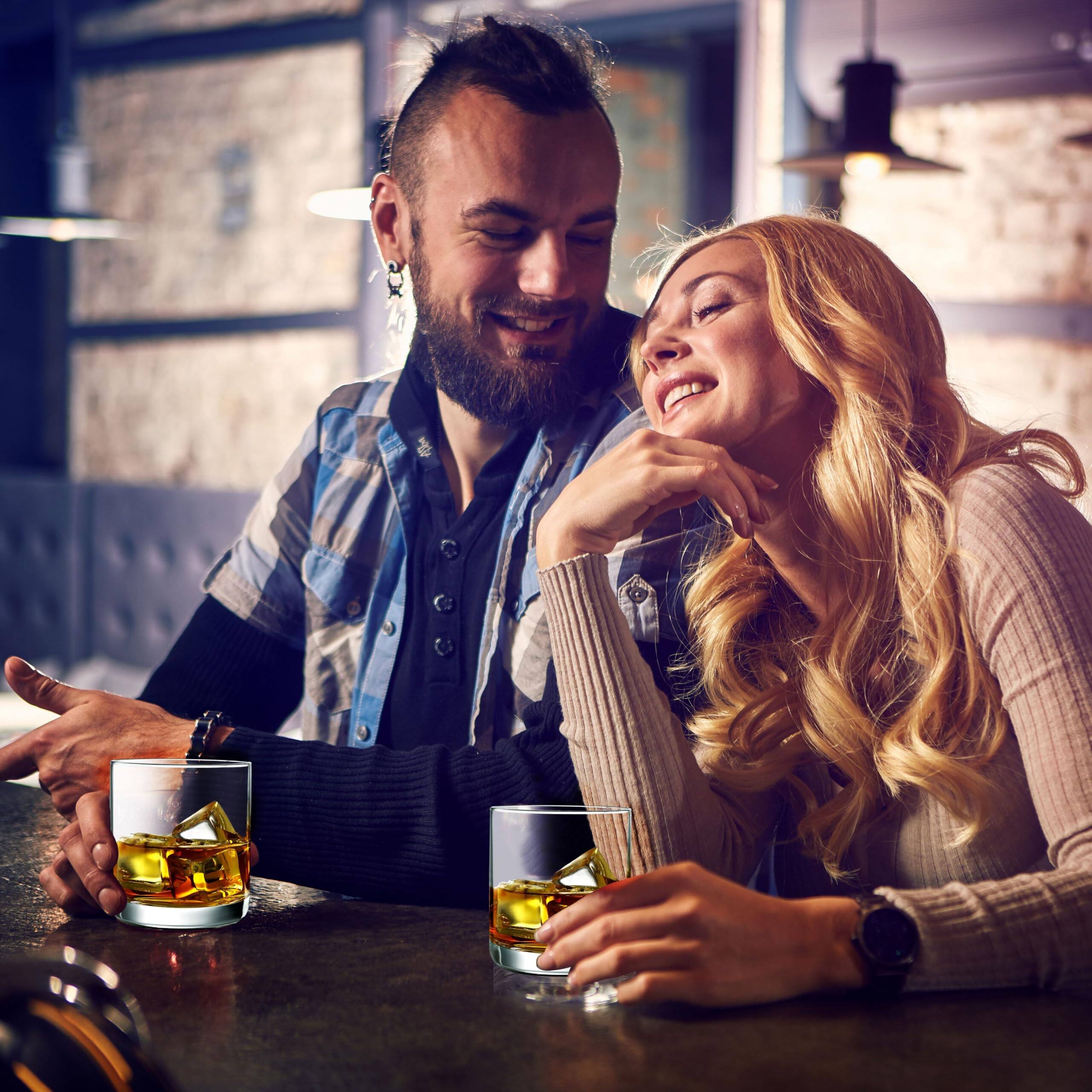 Alt View 5. NutriChef - NutriChef Whiskey Glass Set of 2, 10 Oz Old Fashioned Glasses for Scotch, Cocktail, Rum, Vodka (NGLCPZZ) - Clear.