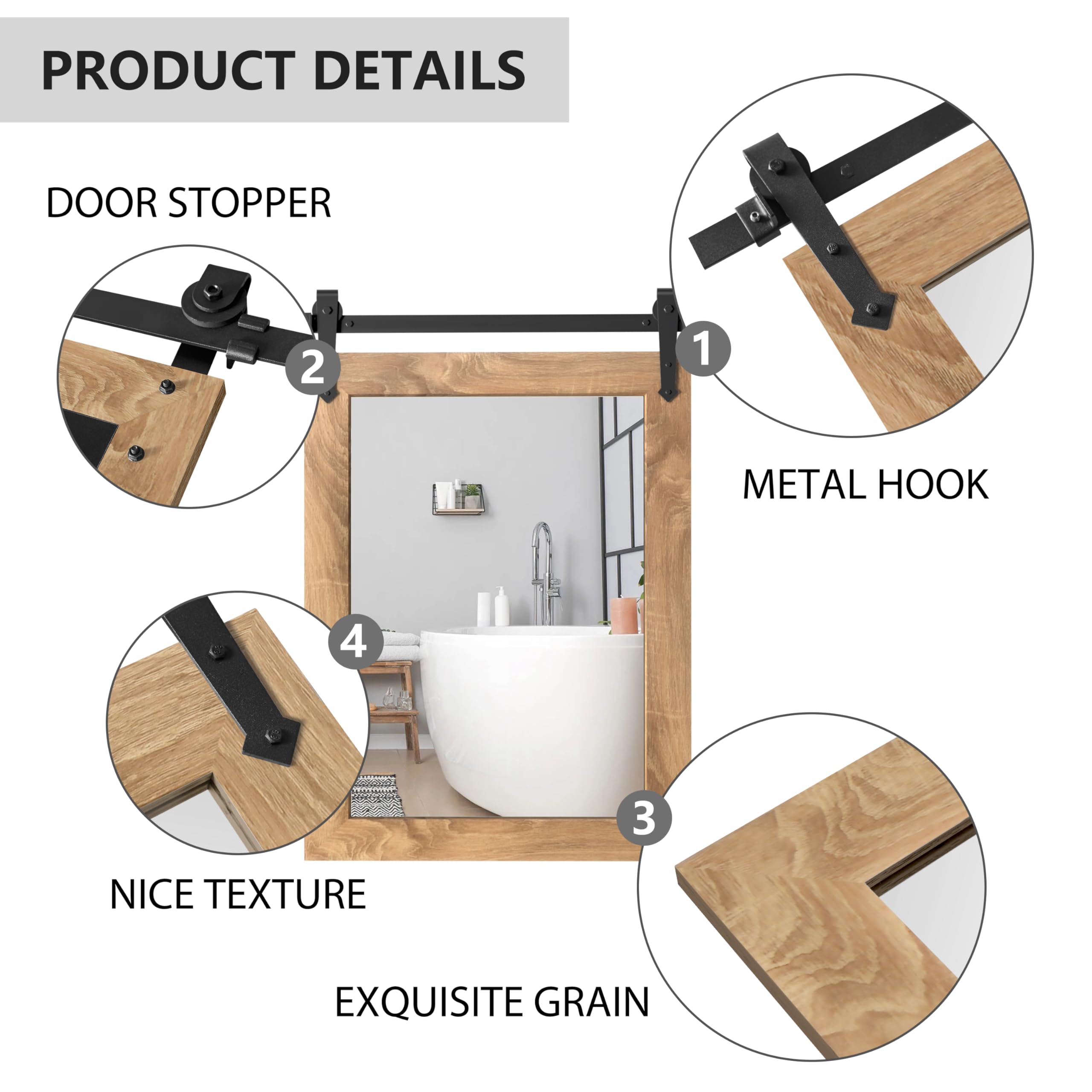 PRODUCT DETAILS

1. DOOR STOPPER
2. METAL HOOK
3. NICE TEXTURE
4. EXQUISITE GRAIN