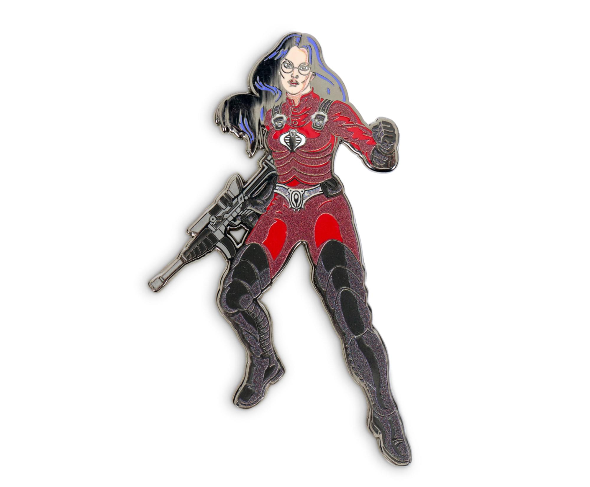 Alt View 10. Icon Heroes - GI Joe Destro & Crimson Baroness Enamel Pin Set - Red.