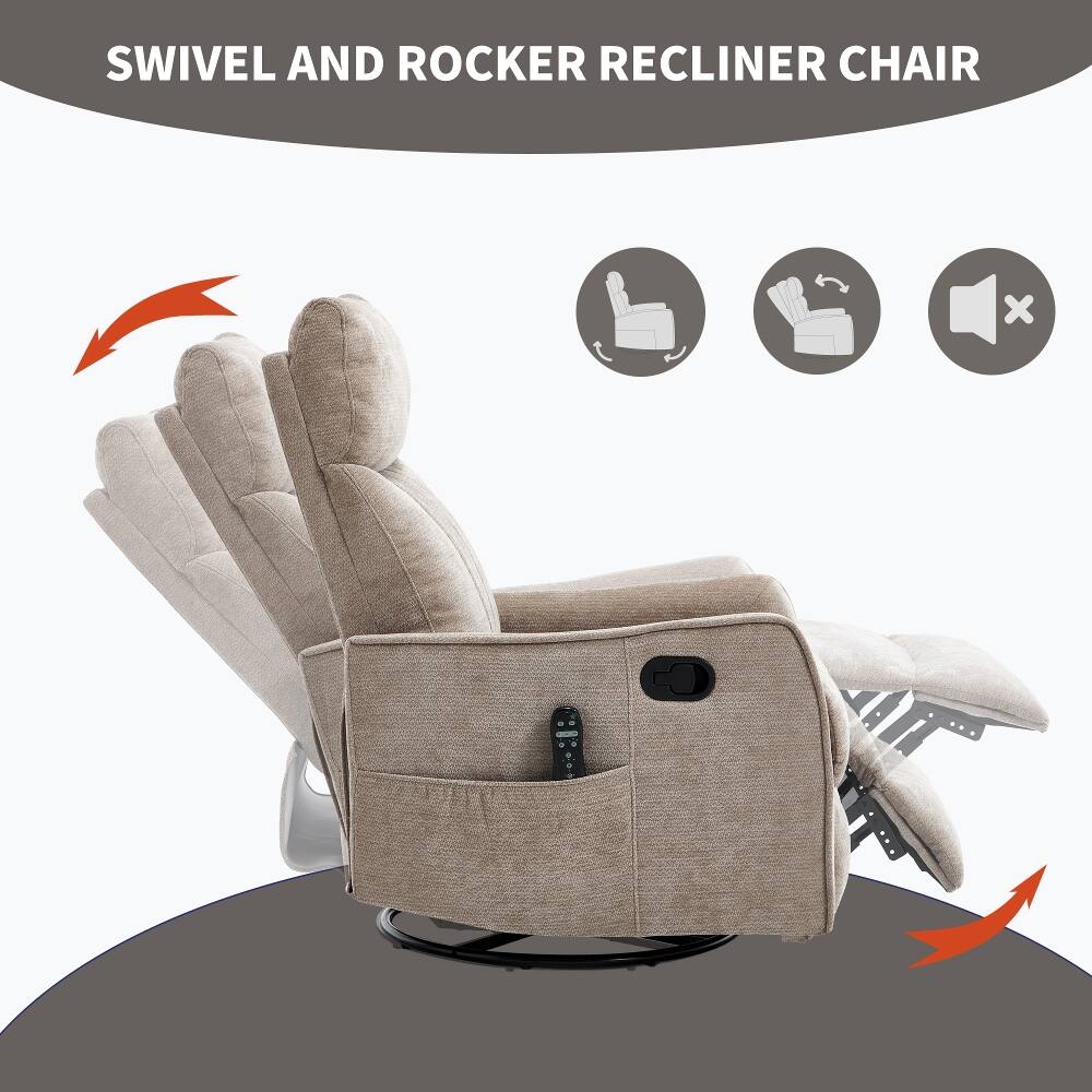 SWIVEL AND ROCKING RECLINER CHAIR