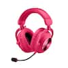 Front. Logitech - PRO X 2 LIGHTSPEED Wireless Over-the-Ear Gaming Headset for PC, PS5, PS4, Nintendo Switch - Magenta.